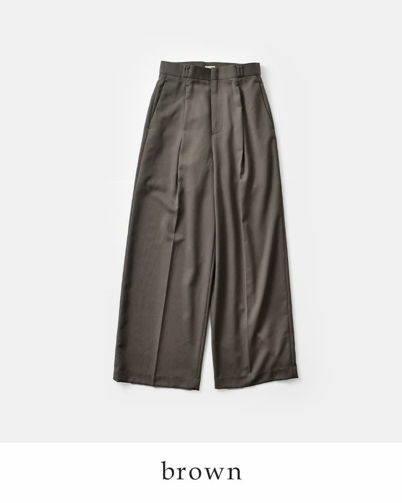 50%OFF】CREDONA クレドナ サビル ウール タック スラックス パンツ