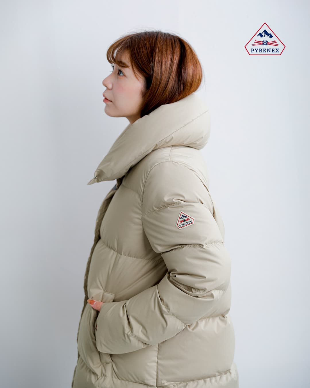 PYRENEX ピレネックス フレンチダック ボリュームカラー ダウン