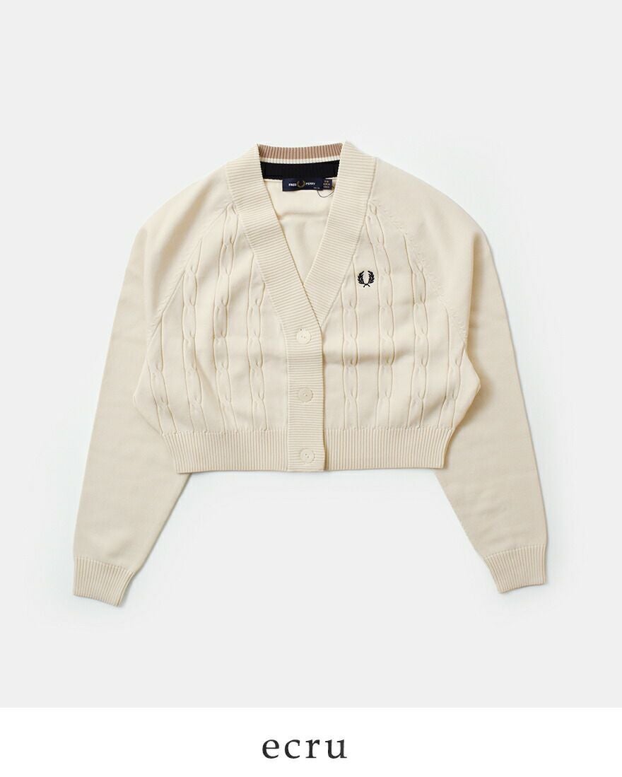 40%OFF】FRED PERRY フレッド ペリー ケーブル ニット カーディガン