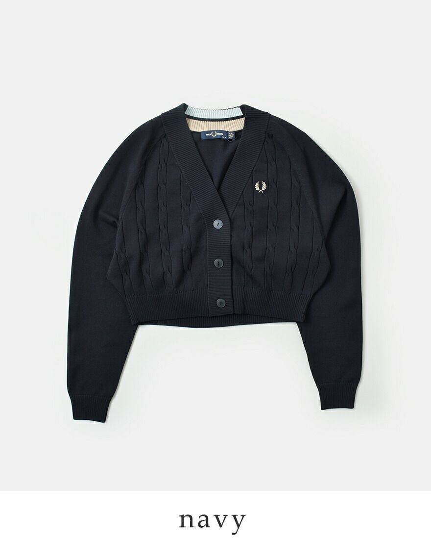 40%OFF】FRED PERRY フレッド ペリー ケーブル ニット カーディガン