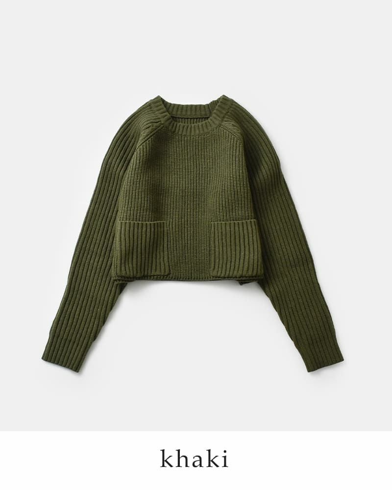 40%OFF】Hella ヘラ クロップド リブ編み ニット プルオーバー