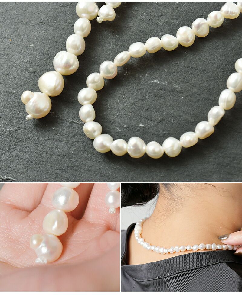 EO イオ パール ミックス ラリエット ネックレス “Pearl mix lariat