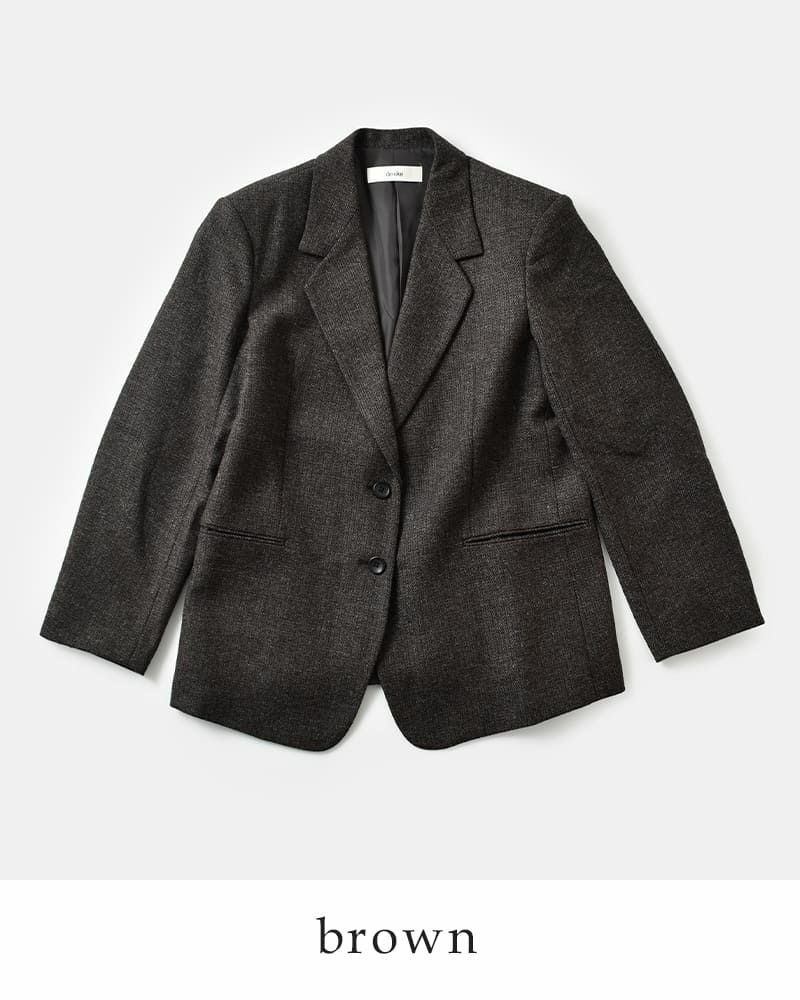 anuke 　アンヌーク ヘリンボーンウールジャケット anuke(アンヌーク) Herringbone Wool Jacket | サウスオレンジ｜メンズ