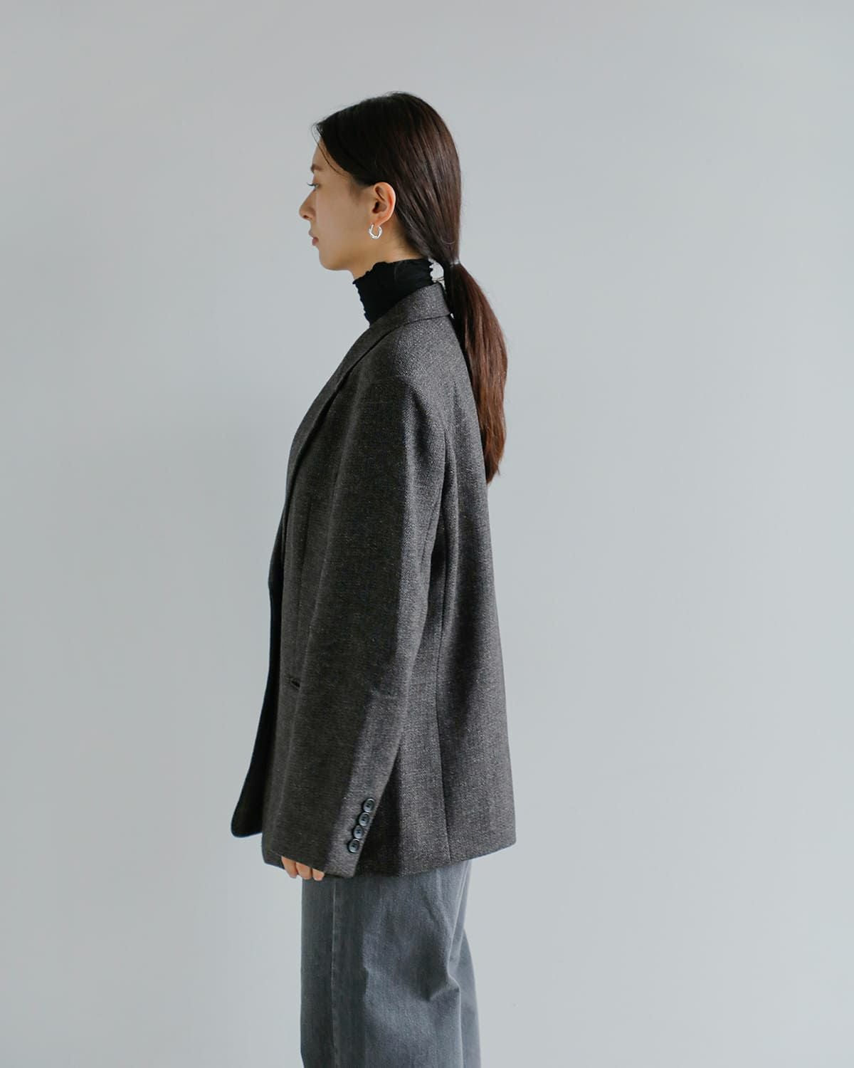 anuke アンヌーク ヘリンボーン ウール ジャケット “Herringbone Wool