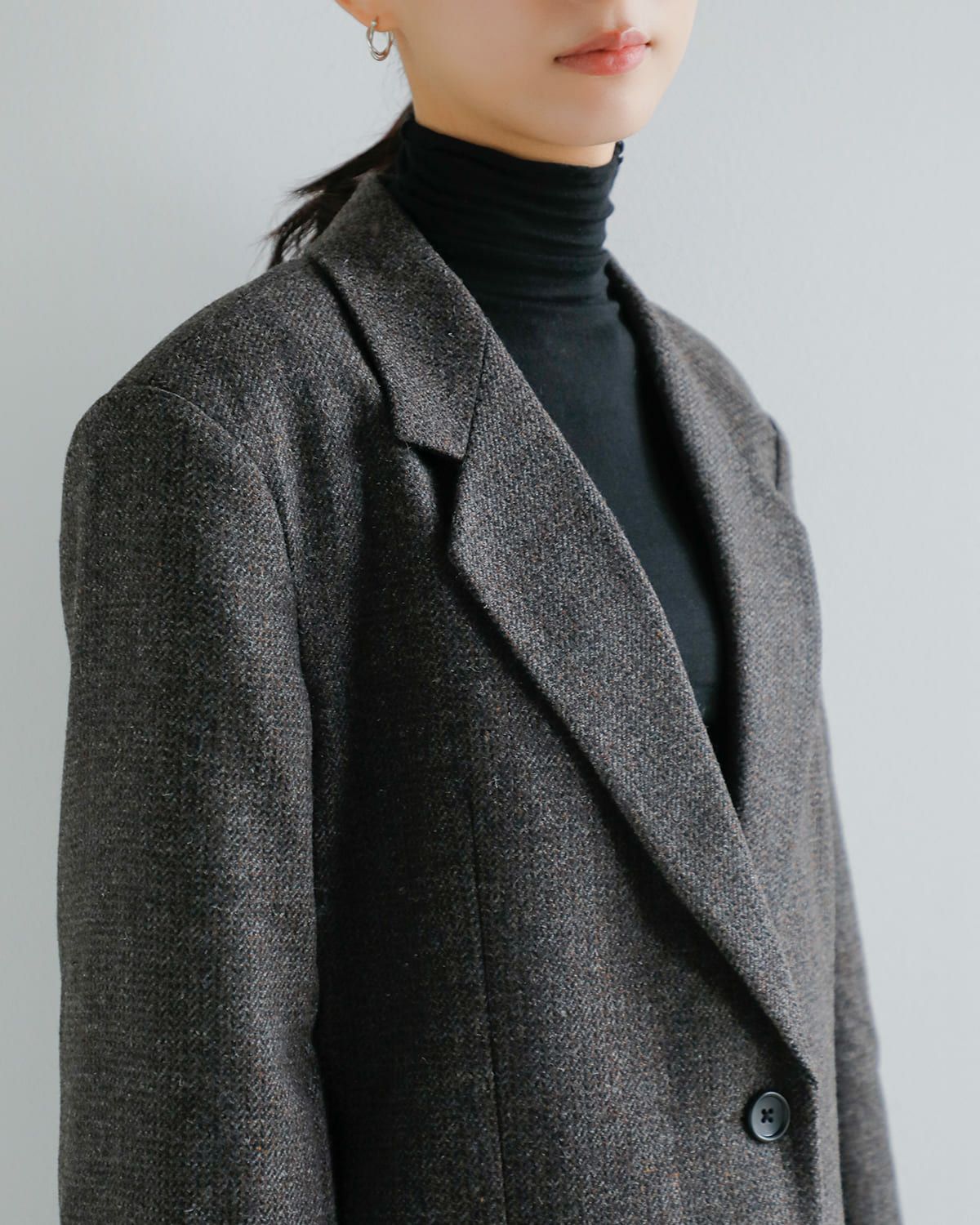 anuke アンヌーク ヘリンボーン ウール ジャケット “Herringbone Wool
