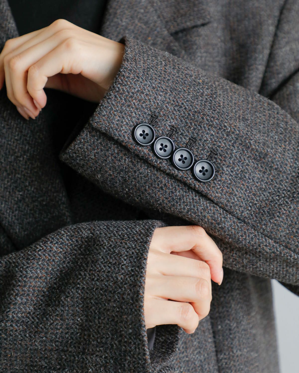 anuke アンヌーク ヘリンボーン ウール ジャケット “Herringbone Wool