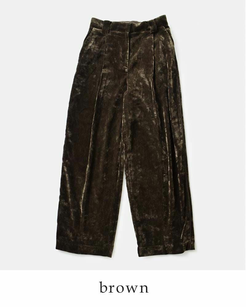 50%OFF】anuke アンヌーク ベルベット ワイド パンツ “Velvet Wide