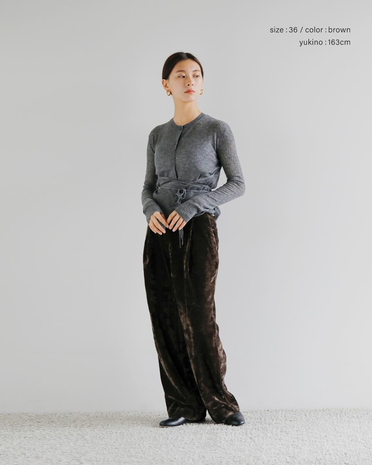 50%OFF】anuke アンヌーク ベルベット ワイド パンツ “Velvet Wide