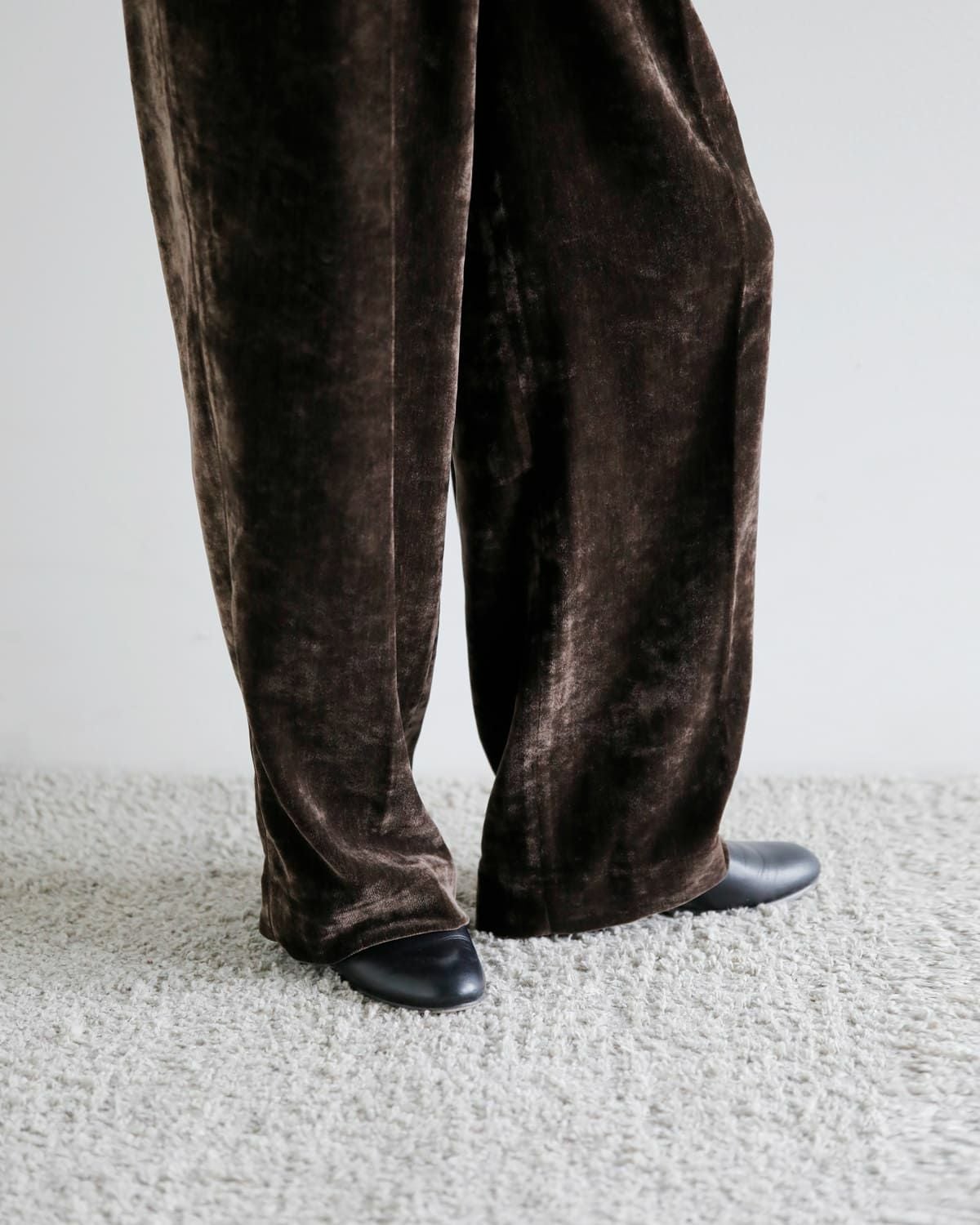 50%OFF】anuke アンヌーク ベルベット ワイド パンツ “Velvet Wide