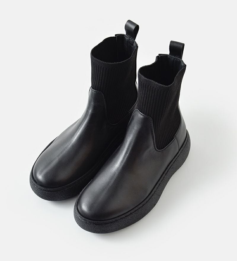 60%OFF】CAMINANDO カミナンド レザー アンクルリブ ブーツ “ANKLE RIB