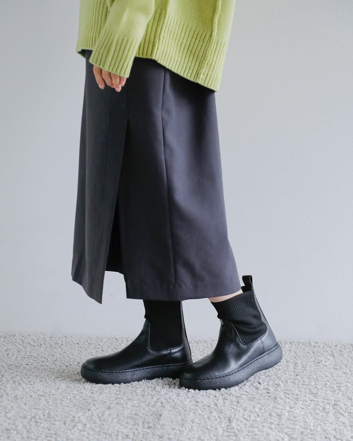 60%OFF】CAMINANDO カミナンド レザー アンクルリブ ブーツ “ANKLE RIB