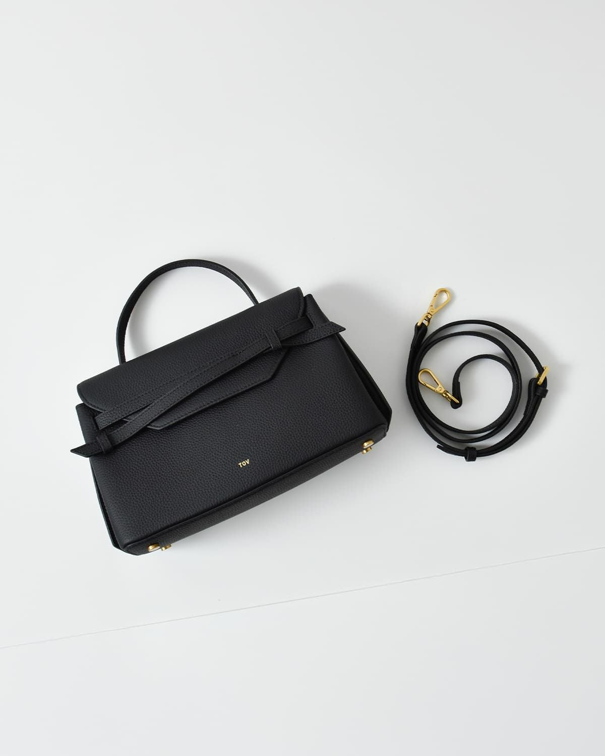 TOV トーヴ カウレザー シボ クロスリボン 2way ショルダー