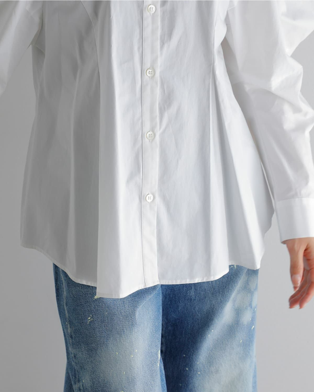 【 CLANE クラネ 】大人気　バックギャザーボリュームブラウス CLANE（クラネ） ブラウス シャツ 「CLANE/クラネ」BACK DESIGN FLOWER
