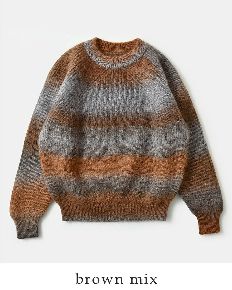 クーポン対象】【50%OFF】BATONER バトナー モヘア クルーネック