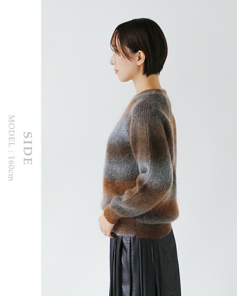 クーポン対象】【50%OFF】BATONER バトナー モヘア クルーネック