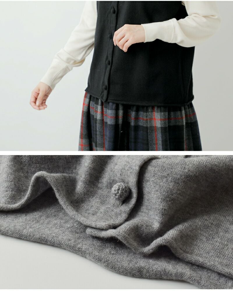 50%OFF】Gauze# ガーゼ ウール フリルカラー 2way ニット ベスト