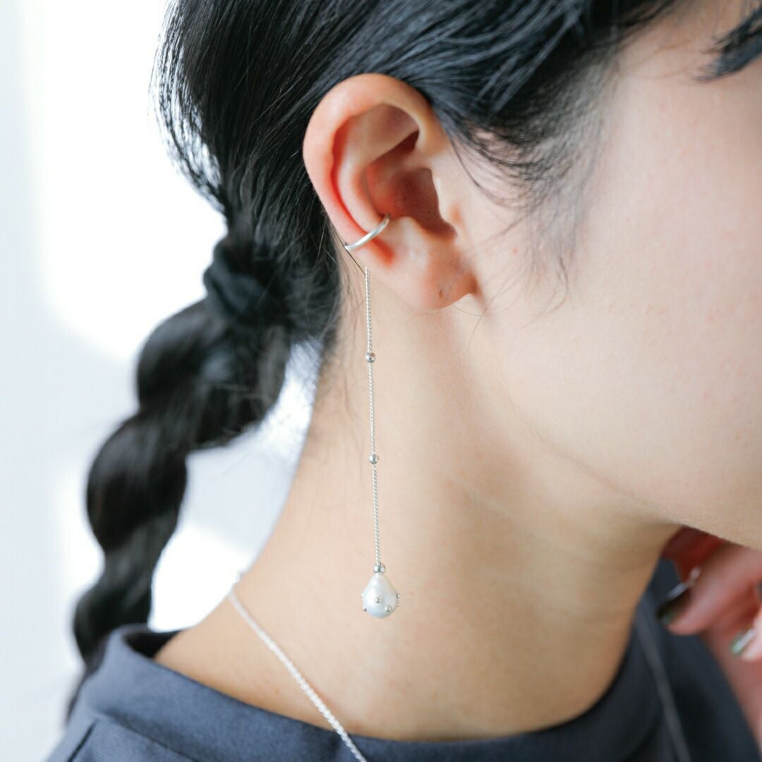 ※【SweetPea/両耳で揃う】Cデザイン2.3㎝フープ 21石 全長4.3㎝ CCイヤーカフ – SOUNDPEATS JAPAN