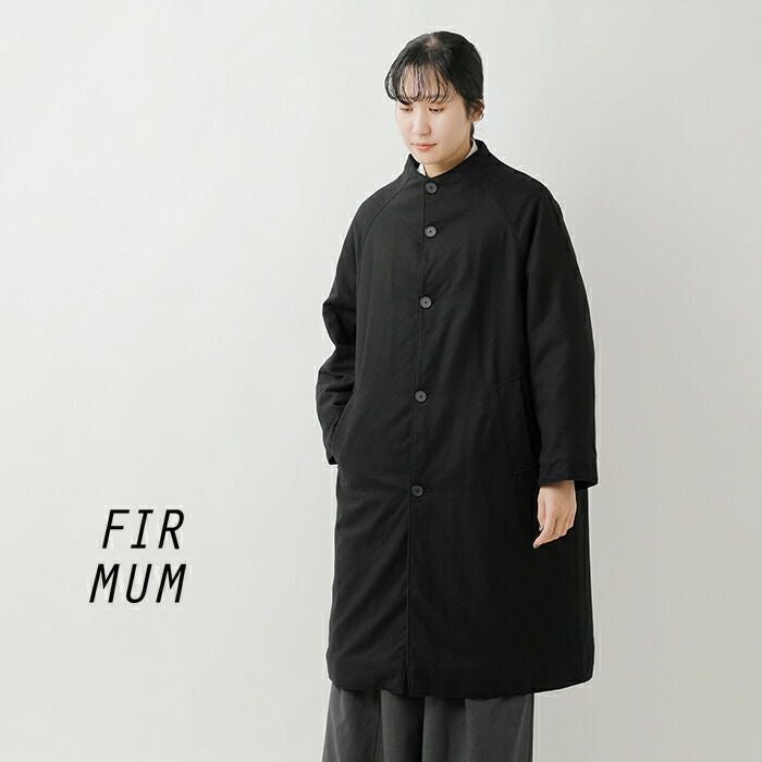FIR MUM フィル マム ウールシーチング ボトルネック ラグラン コート