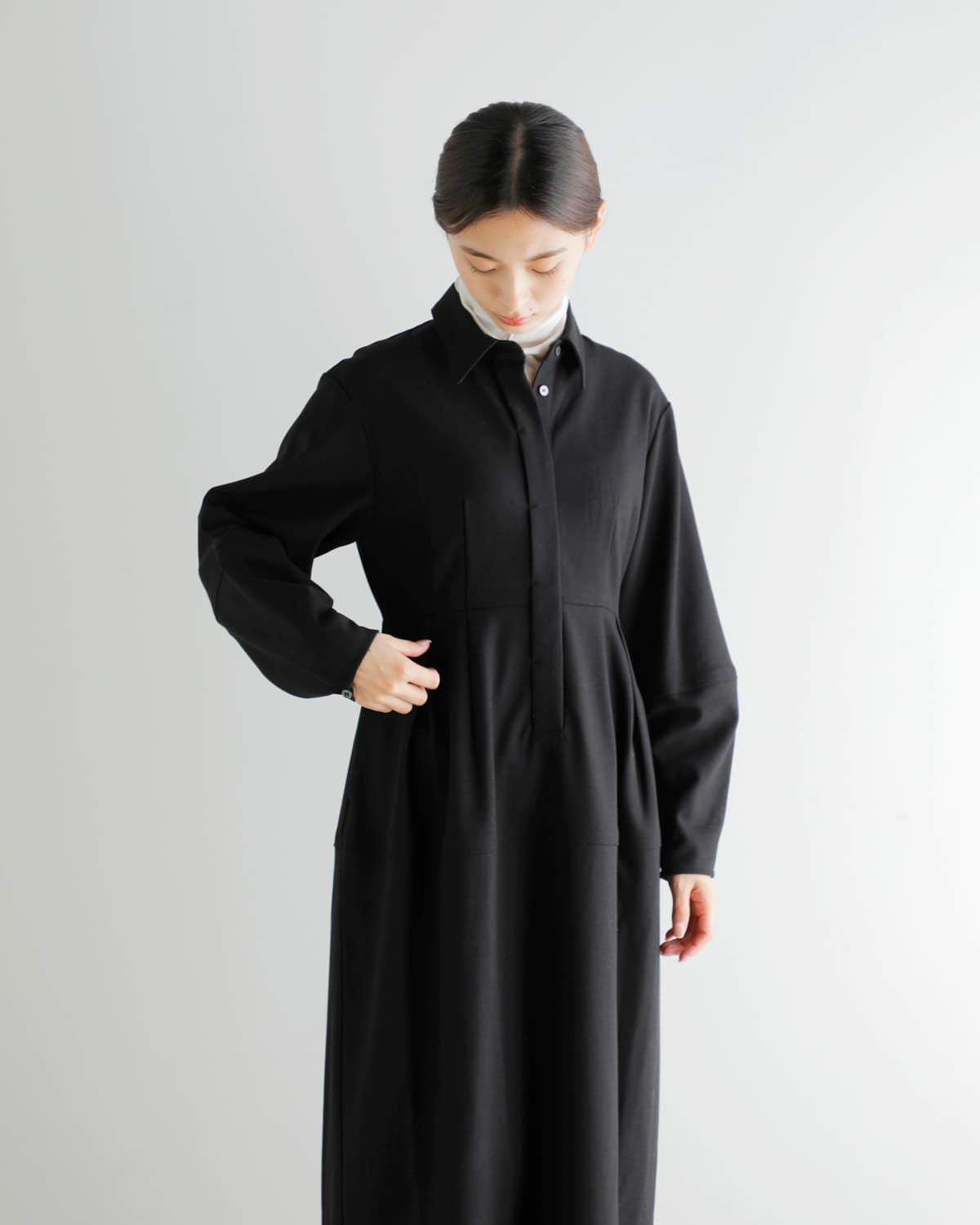 MANOF マノフ フォーム シャツ ドレス 89112-5142 2025aw新作