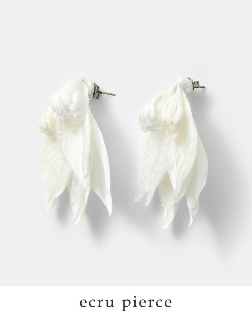 ARたま♡専用♡adult leaf ピアス イヤリング whyto ホワイト シアーリーフ ピアス / イヤリング “sheer leaf
