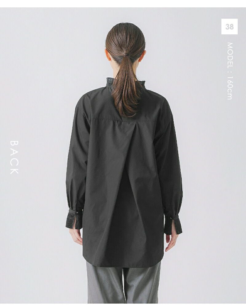 whyto ホワイト プリーツ デザイン ブラウス “pleats design blouse