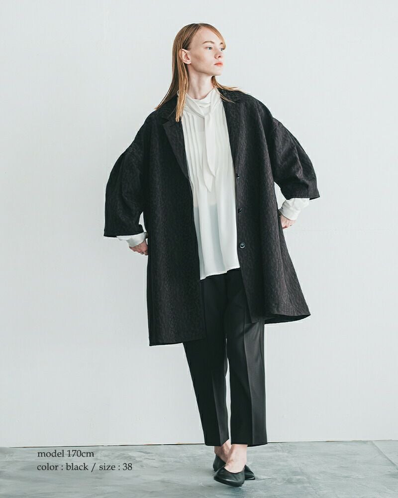 whyto ホワイト ジャガード テントラインコート “jacquard tent line