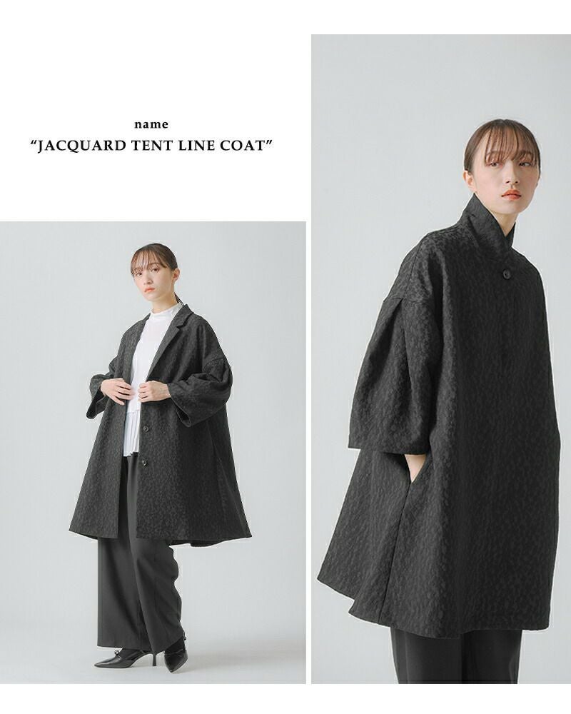 whyto ホワイト ジャガード テントラインコート “jacquard tent line