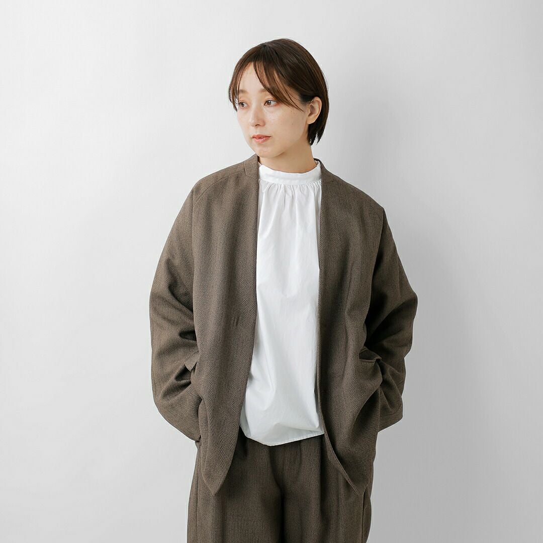 whyto ホワイト シックツイード オーバー ジャケット “chic tweed over