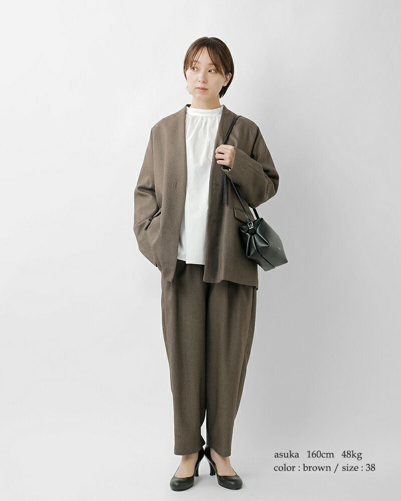whyto ホワイト シックツイード オーバー ジャケット “chic tweed over