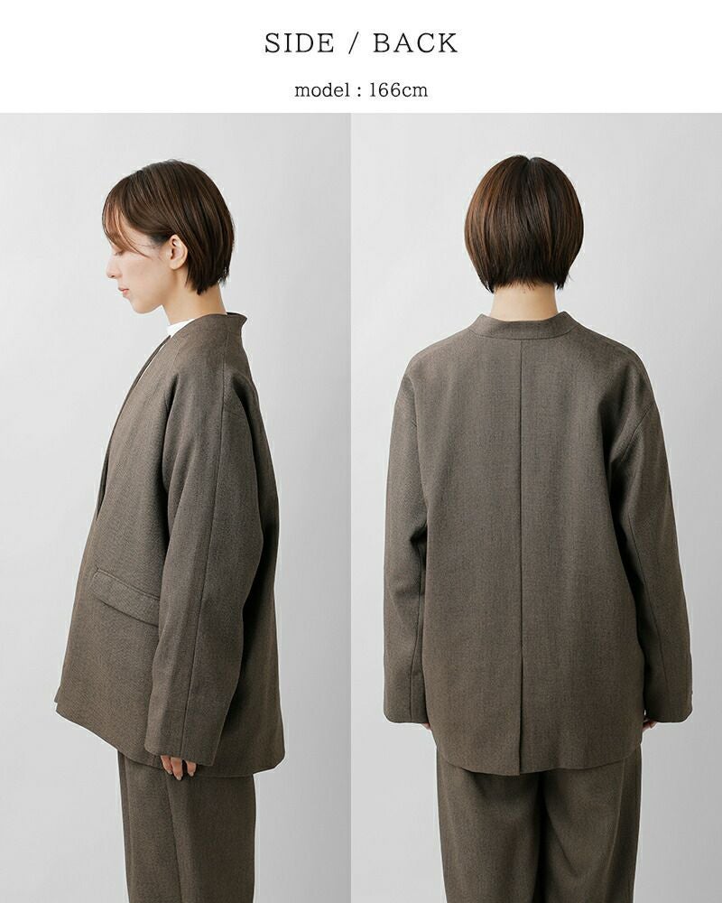 whyto ホワイト シックツイード オーバー ジャケット “chic tweed over