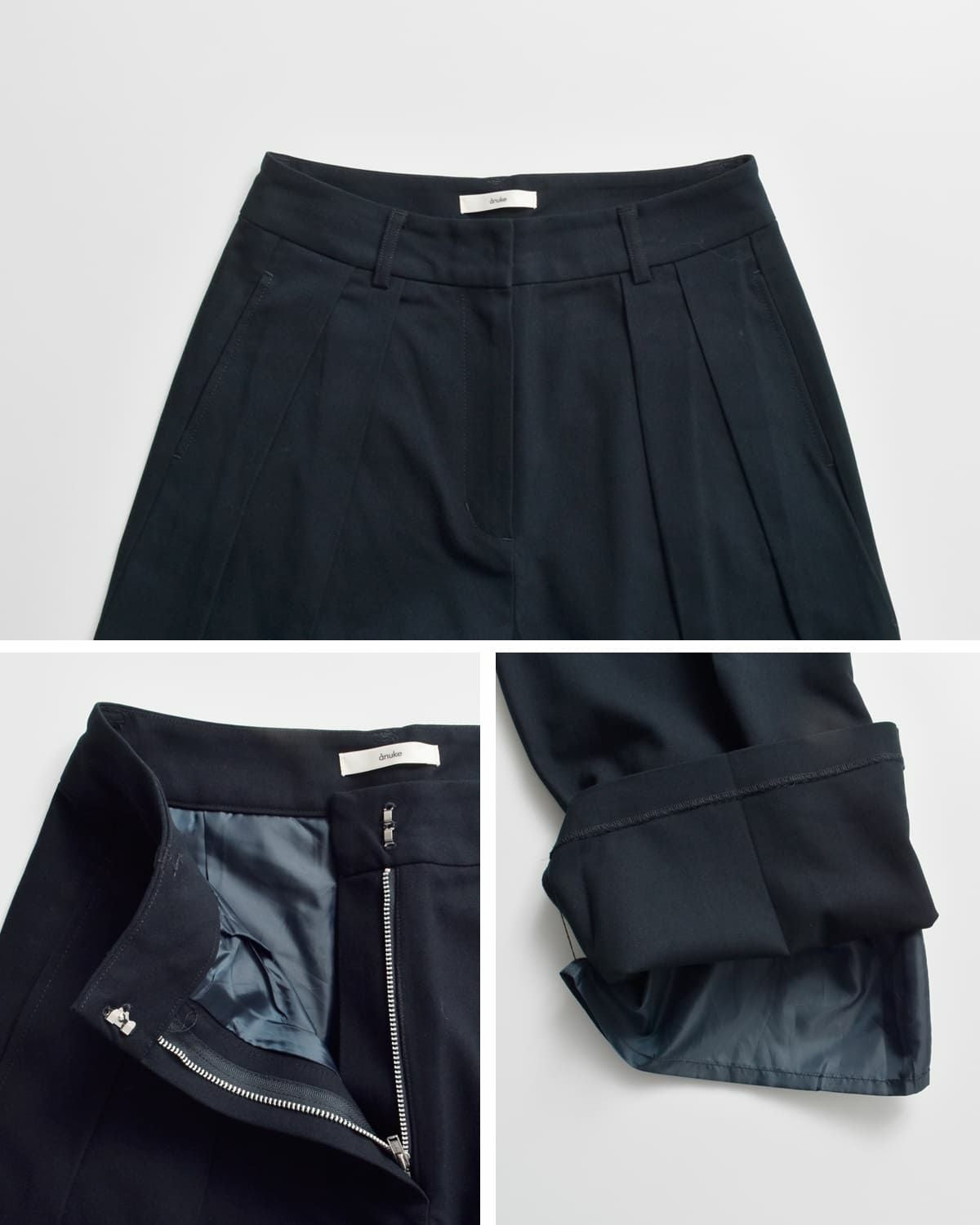 anuke アンヌーク タック ワイド パンツ “Tuck Wide Pants” 62520724