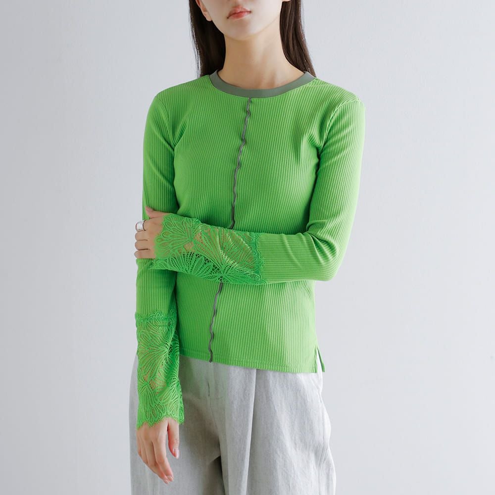 【未使用品】定価2.0万円　Public Drip グリーン 長袖カットソー 000000048130-01.jpg?size=m&w=