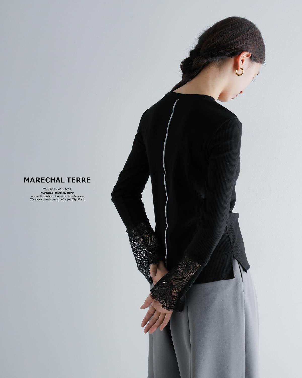 MARECHAL TERRE マルシャルテル レーススリーブ リブ インナー