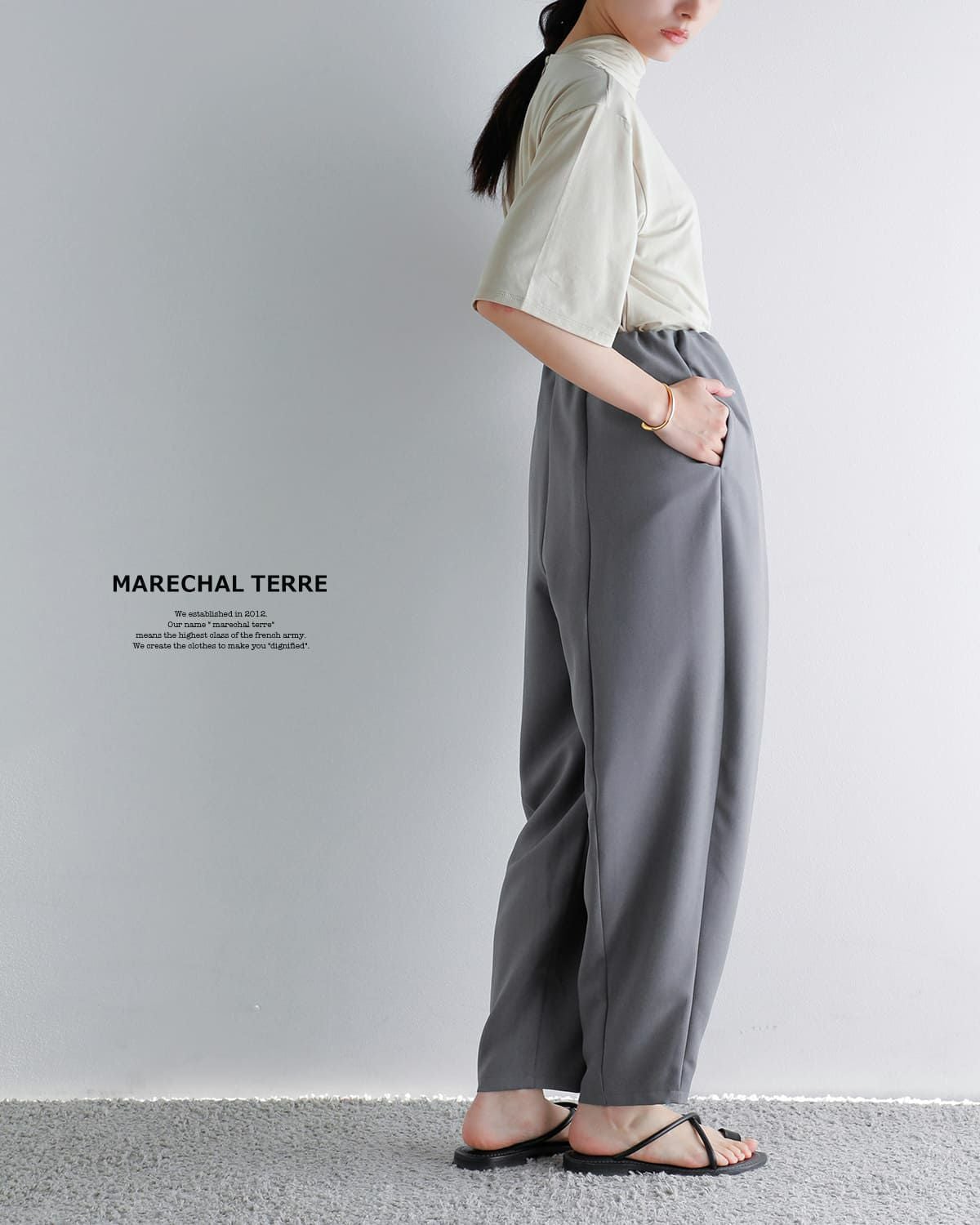 MARECHAL TERRE マルシャルテル タック ギャザー コクーン イージー