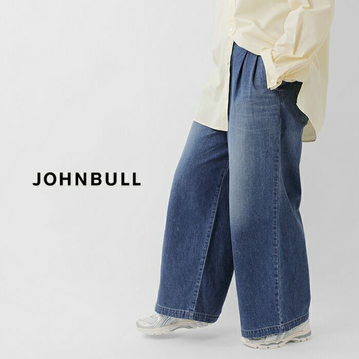 P万丈 Johnbull ジョンブル デニム ツータック イージー パンツ jl254p15