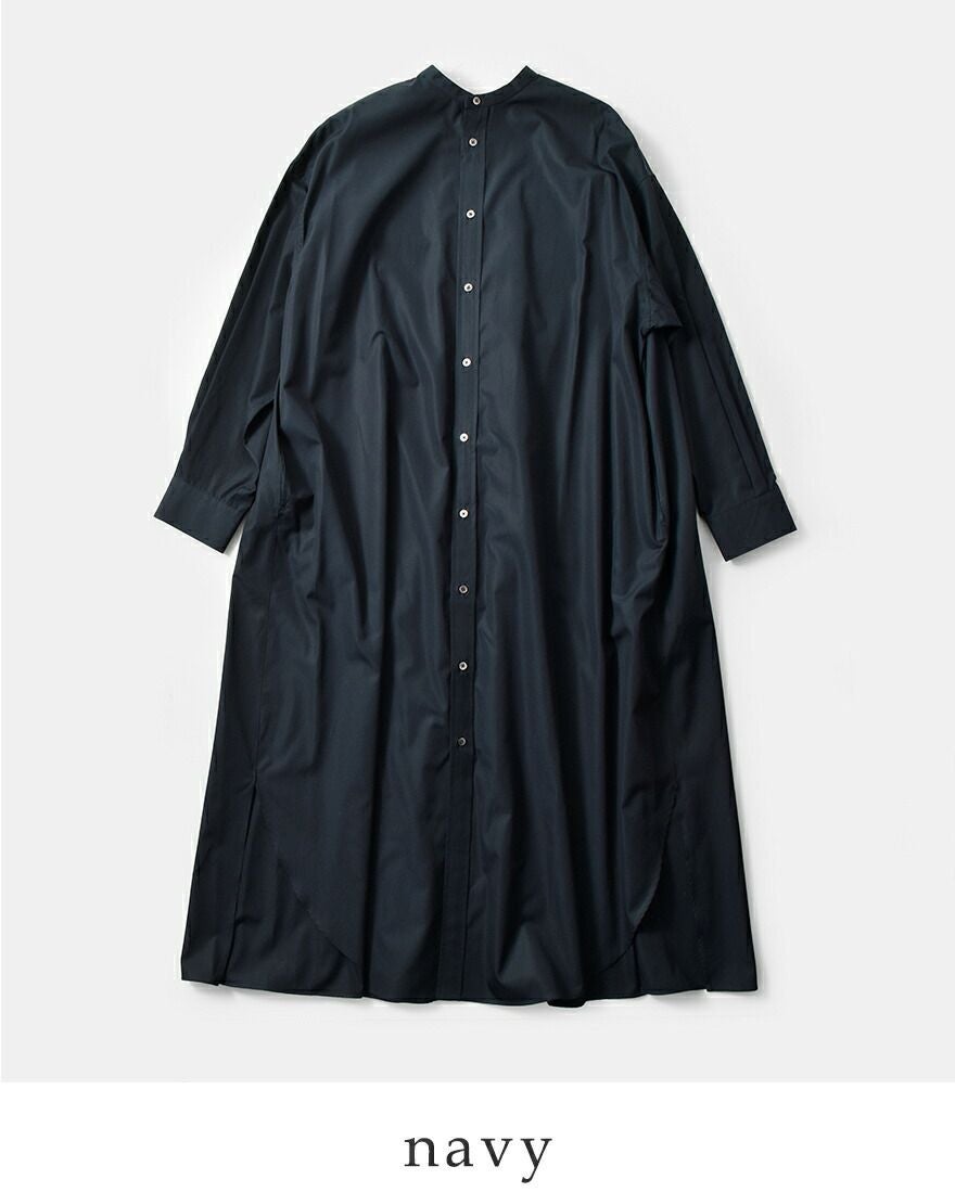 graphpaper グラフペーパー コットン バンドカラー シャツワンピース