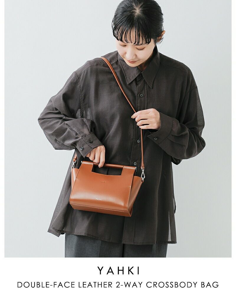 YAHKI ヤーキ ダブルフェイスレザー 2way クロスボディバッグ yh-767