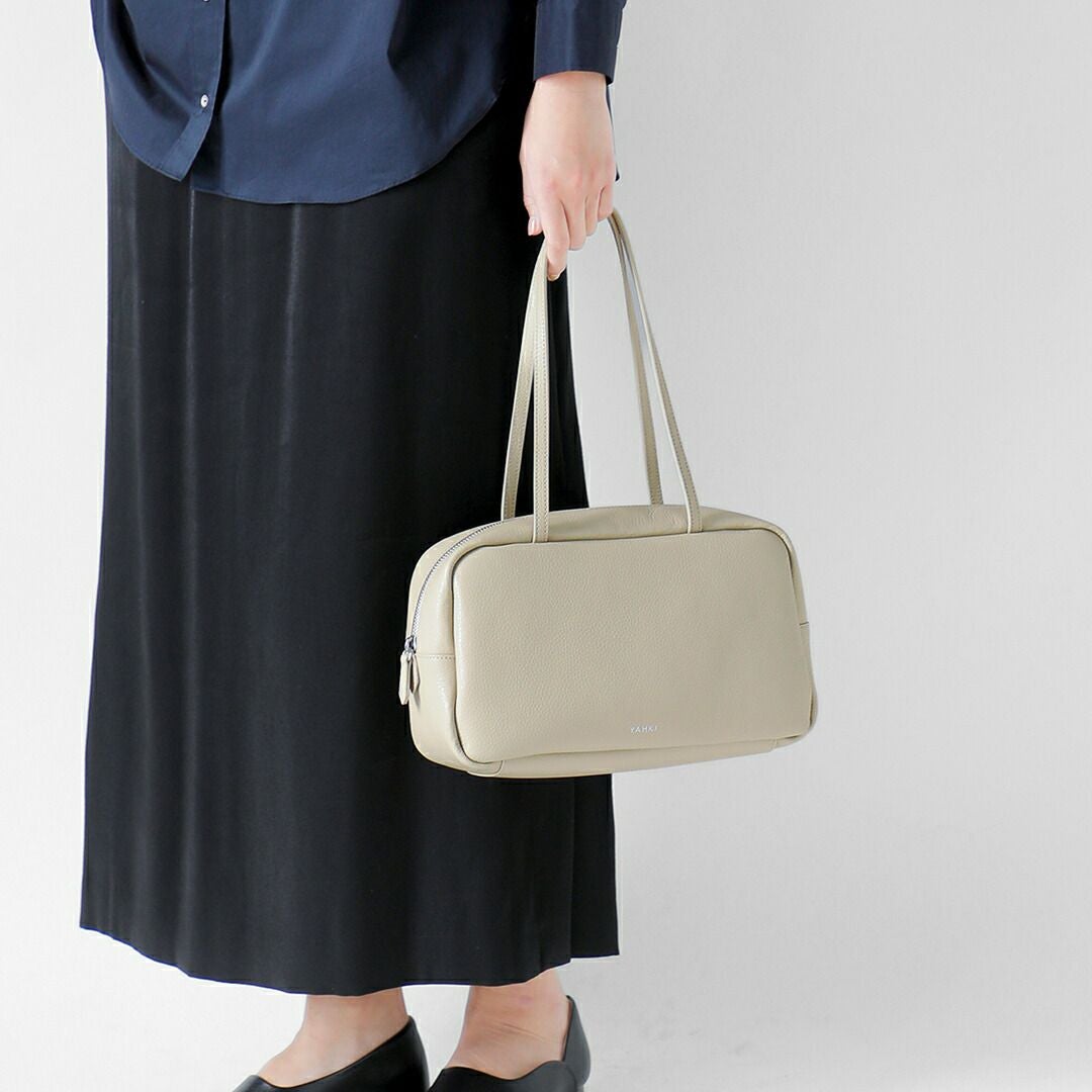YAHKI(ヤーキ)スプリットシュリンクレザー2wayスクエアショルダーバッグ YAHKI ヤーキ シュリンク ダブルフェイスレザー ハンドバッグ yh-772