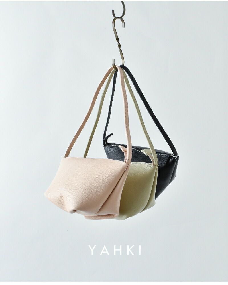 YAHKI ヤーキ シュリンク ダブルフェイスレザー ショルダーバッグ yh