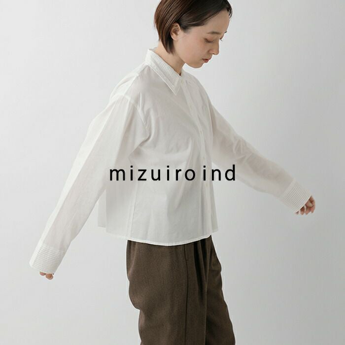 mizuiro ind ミズイロインド コットン ピンタック カラー シャツ 1