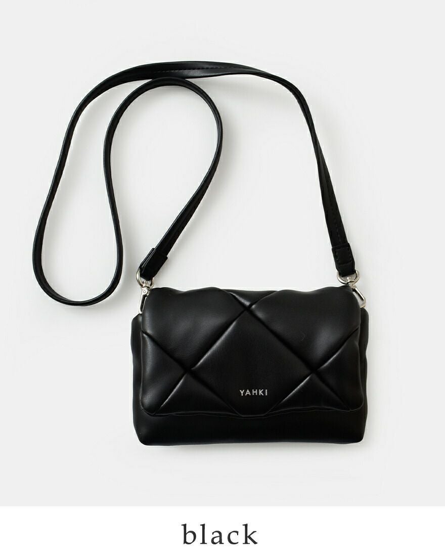 30%OFF】YAHKI ヤーキ フェイクレザー フラップ ショルダーバッグ yh