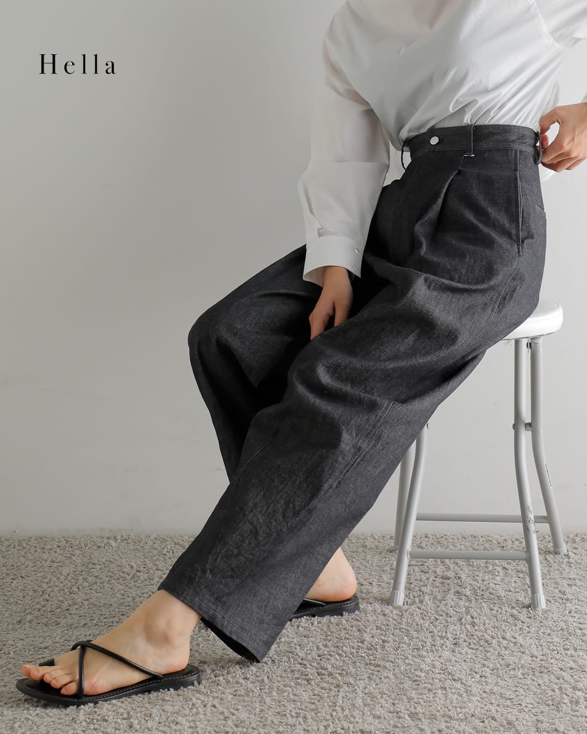 30%OFF】Hella ヘラ スノー デニム コクーンパンツ “SNOW DENIM PANTS