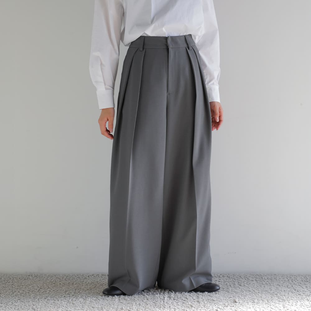 Hella ヘラ ダブルタック ワイドパンツ “DOUBLE TUCK WIDE PANTS” h261