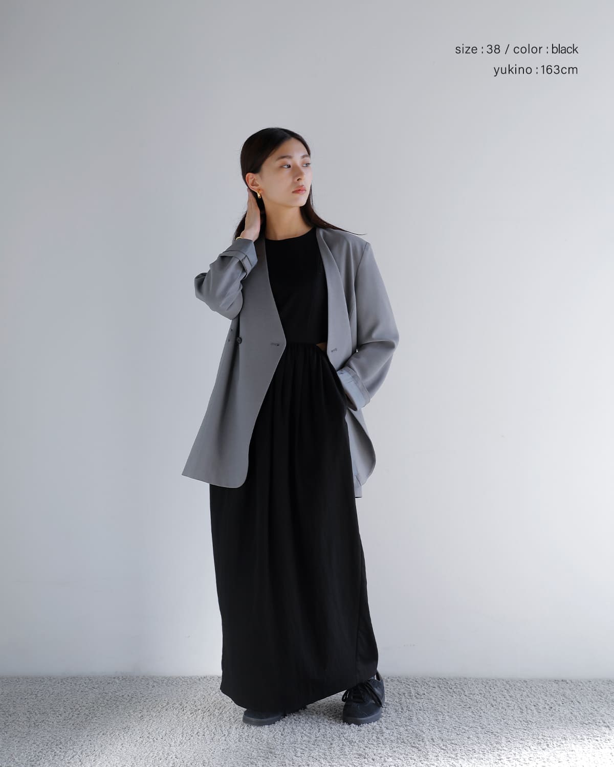 Hella ヘラ ウエストサイドスリット コクーン ドレス “WAIST SIDE SLIT