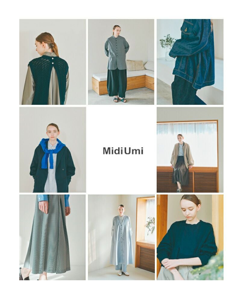 MidiUmi ミディウミ コットン ピンタック レース シャツ “pin tuck