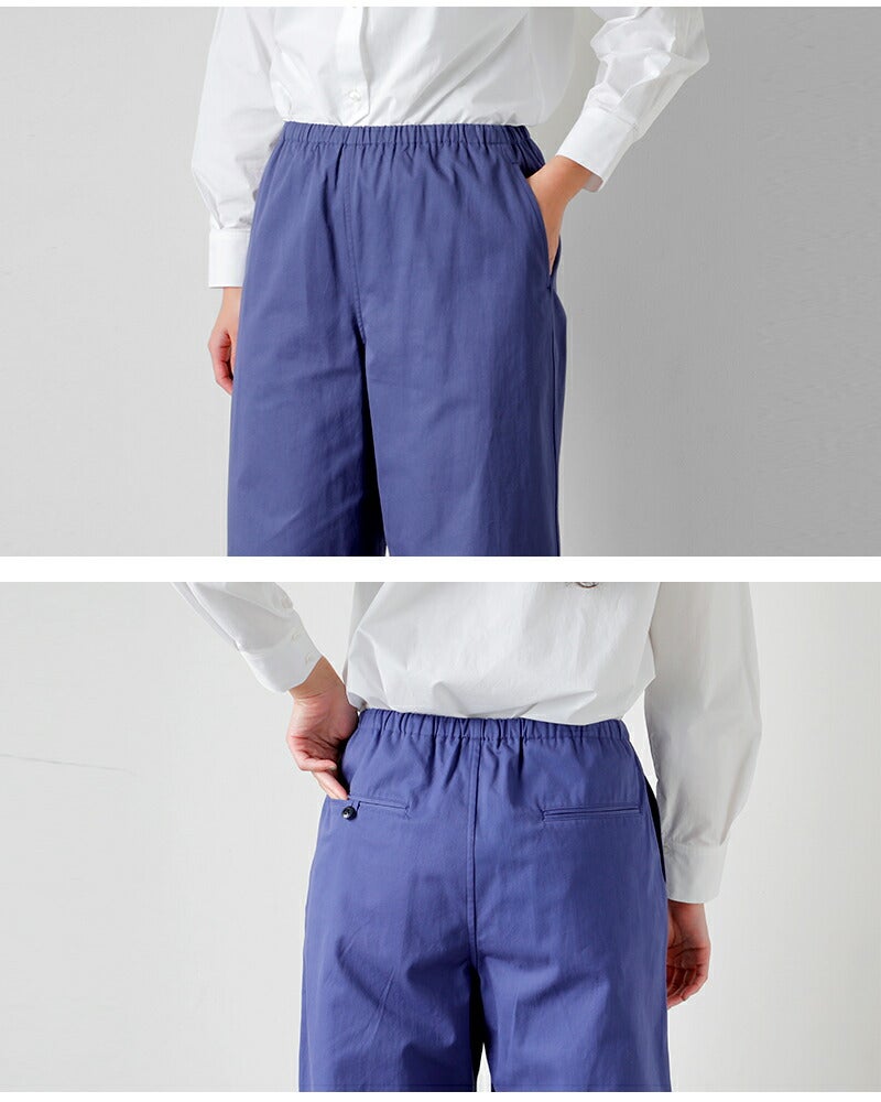LOEFF ロエフ コットンギャバ ワイドテーパード トラウザー パンツ