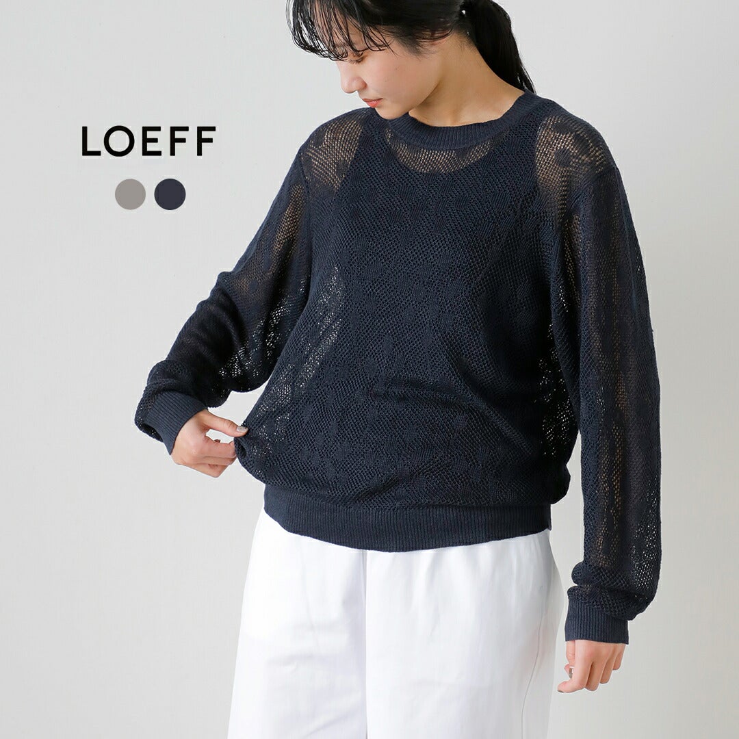 LOEFF ロエフ リネンヤーン メッシュ サマーニット プルオーバー 8883