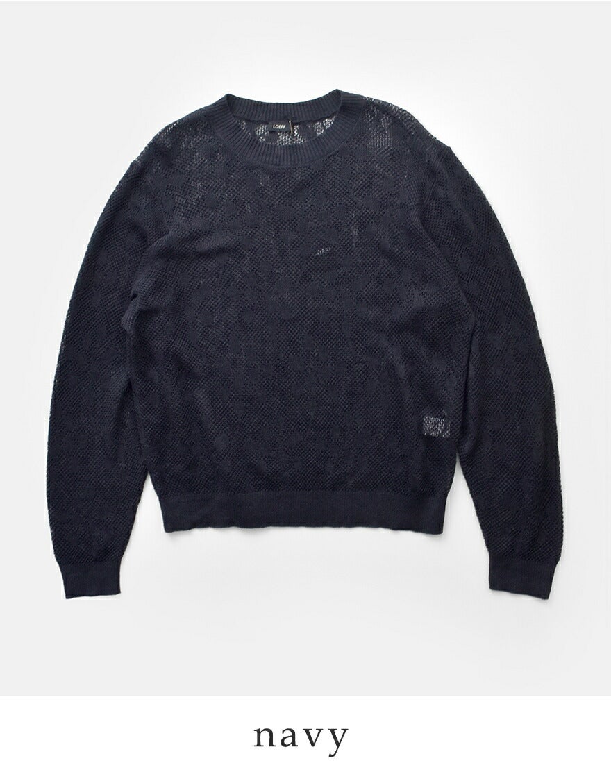 LOEFF ロエフ リネンヤーン メッシュ サマーニット プルオーバー 8883
