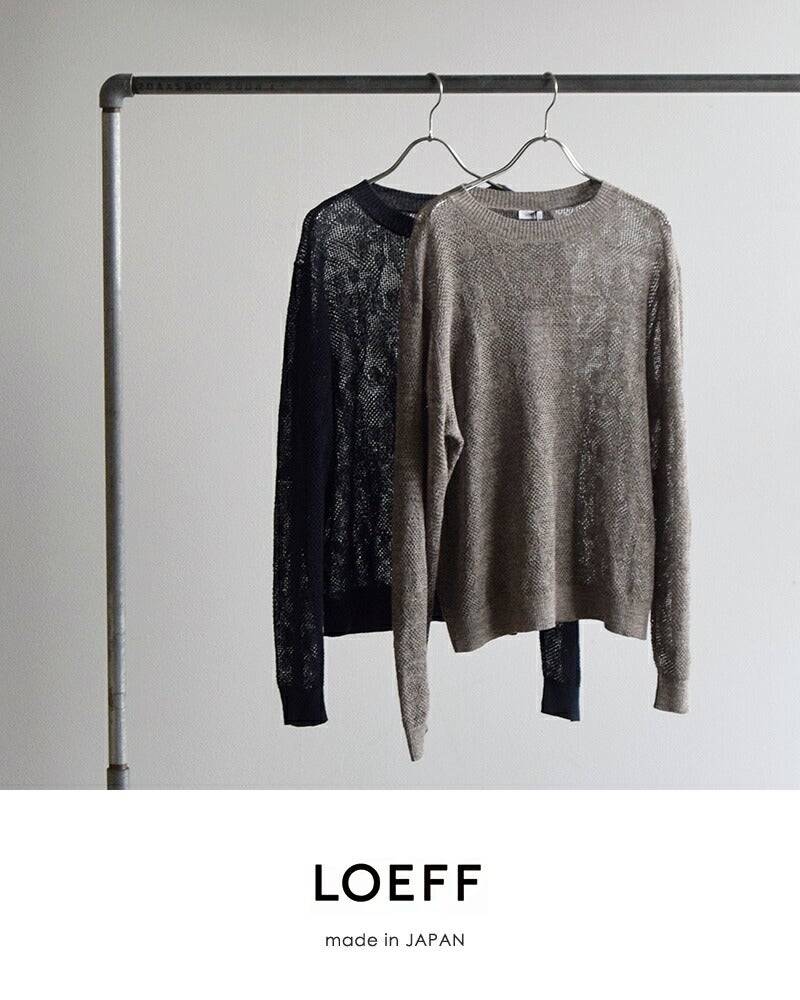 LOEFF ロエフ リネンヤーン メッシュ サマーニット プルオーバー 8883