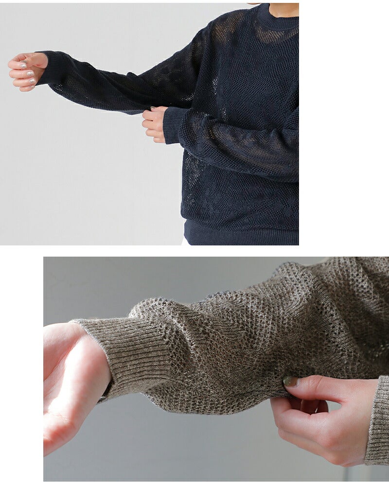 30%OFF】LOEFF ロエフ リネンヤーン メッシュ サマーニット プル